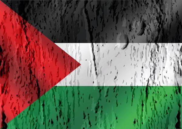 Bandiera della Palestina Striscia di Gaza temi bandiera idea design su parete tex — Foto Stock