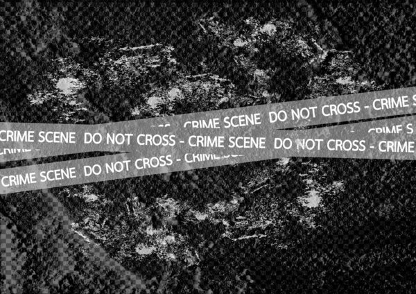 Crime scene danger tapes illustration on wall texture background
