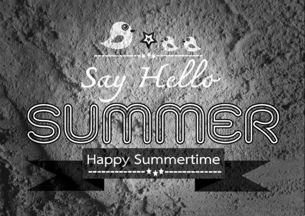 Summer idea design card on Cement wall  Background texture — Stock Photo, Image