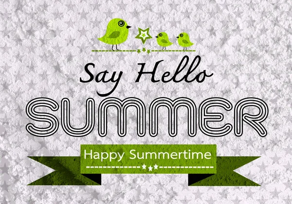 Summer idea design card on Parede de cimento Textura de fundo — Fotografia de Stock