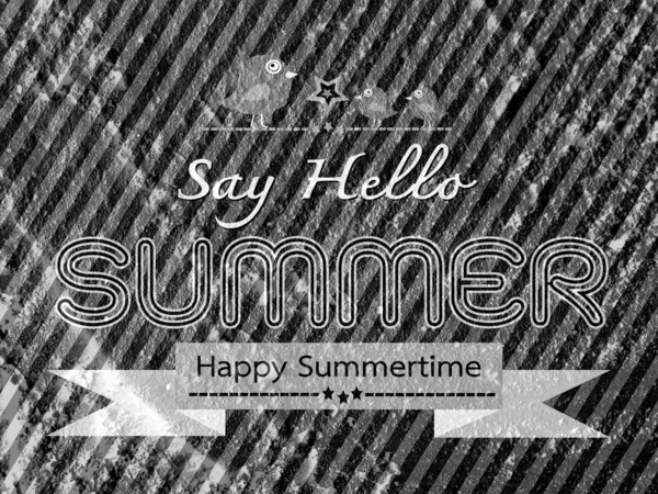 Summer idea design card on Parede de cimento Textura de fundo — Fotografia de Stock