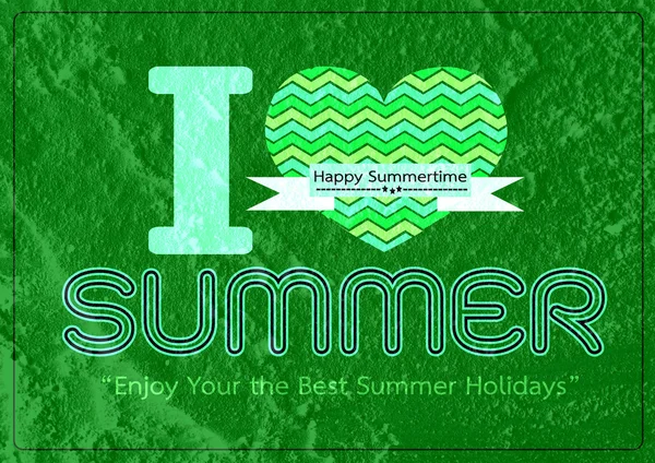 Sommer Idee Design-Karte auf Zementwand Hintergrund Textur — Stockfoto