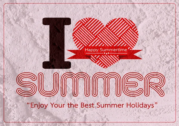 Summer idea design card on Cement wall  Background texture — Stock Photo, Image