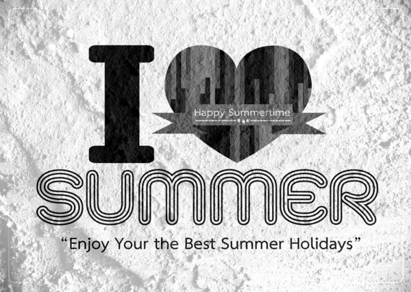 Summer idea design card on Cement wall  Background texture — Stock Photo, Image