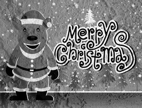 Frohe Weihnachten und ein gutes neues Jahr Karte auf Zementwand Backgrou — Stockfoto