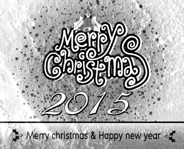 Joyeux Noël et bonne année carte sur mur de ciment Backgrou — Photo