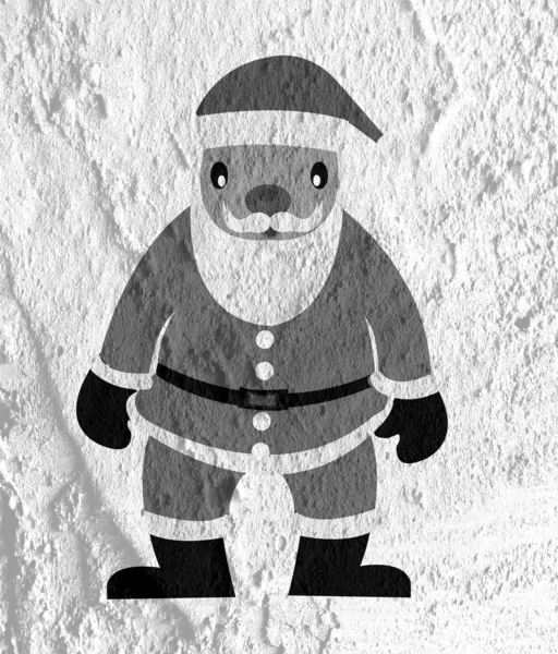 Santa Claus na Cement zdi texturu pozadí — Stock fotografie