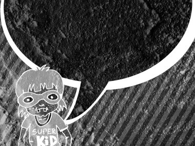 İnsanların düşünme insanlar konuşmak ve konuşma balonu çimento duvar 