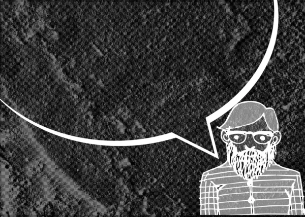 İnsanların düşünme insanlar konuşmak ve konuşma balonu çimento duvar 