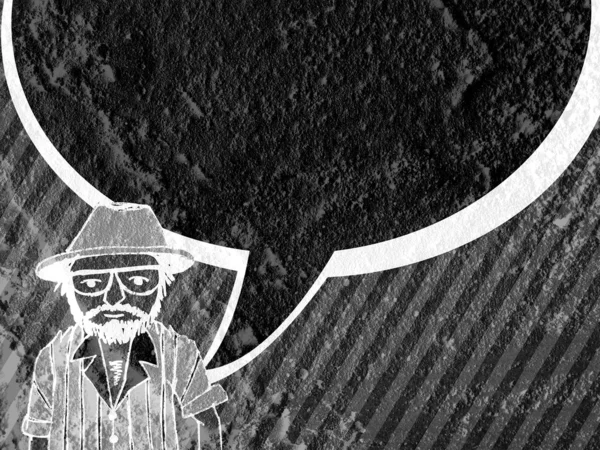 İnsanların düşünme insanlar konuşmak ve konuşma balonu çimento duvar 