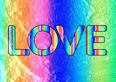 Sevgililer günü kartı çimento duvar arka plan için yazı tipi seviyorum