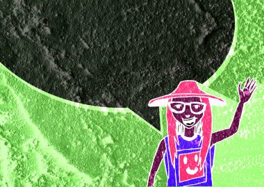 İnsanların düşünme insanlar konuşmak ve konuşma balonu çimento duvar 