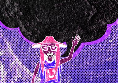 İnsanların düşünme insanlar konuşmak ve konuşma balonu çimento duvar 