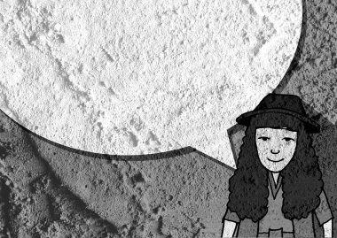 İnsanların düşünme insanlar konuşmak ve konuşma balonu çimento duvar 