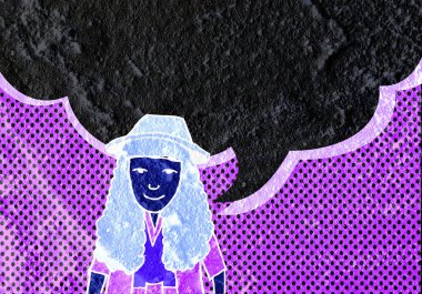 İnsanların düşünme insanlar konuşmak ve konuşma balonu çimento duvar 