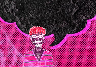 İnsanların düşünme insanlar konuşmak ve konuşma balonu çimento duvar 