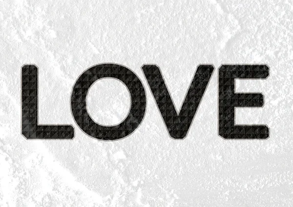 LOVE Font Type for Valentines day card on Cement wall Background — Stock Photo, Image