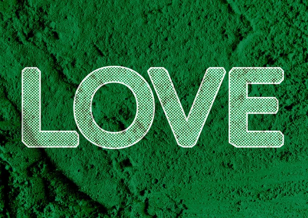 LOVE Tipo di carattere per San Valentino scheda sul muro di cemento Sfondo — Foto Stock