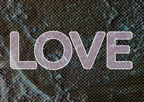 LOVE Font Type for Valentines day card on Cement wall Background — Stock Photo, Image