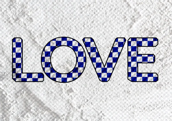 Sevgililer günü kartı çimento duvar arka plan için yazı tipi seviyorum — Stok fotoğraf