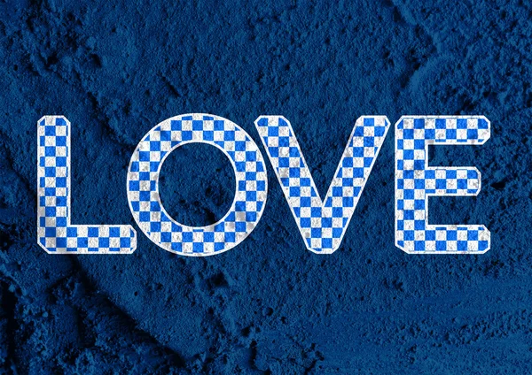 LOVE Type de police pour carte Saint Valentin sur fond de mur de ciment — Photo