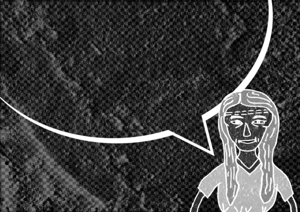 İnsanların düşünme insanlar konuşmak ve konuşma balonu çimento duvar 