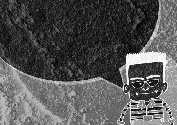 İnsanların düşünme insanlar konuşmak ve konuşma balonu çimento duvar 