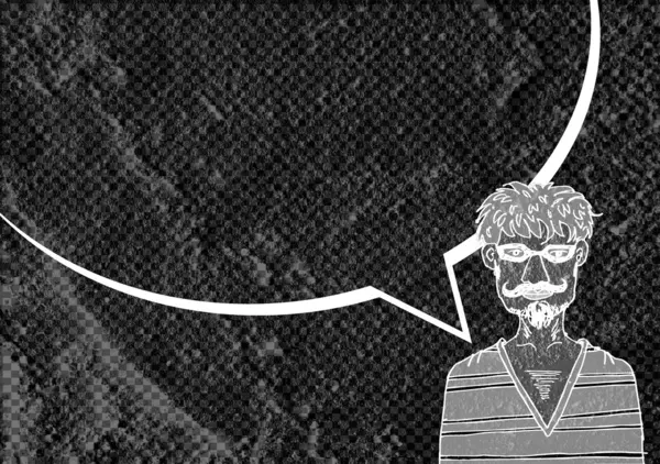 İnsanların düşünme insanlar konuşmak ve konuşma balonu çimento duvar 