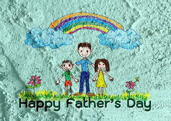 Feliz Día del Padre en el fondo de textura de pared de cemento —  Fotos de Stock