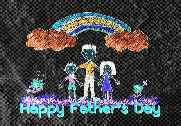 Happy Father 's Day on Cement wall texture background — стоковое фото