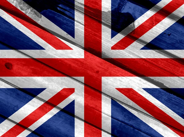 National flag of UK , the United Kingdom of Great Britain and No — Stock Photo, Image
