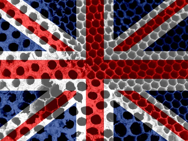 National flag of UK , the United Kingdom of Great Britain and No — Stock Photo, Image