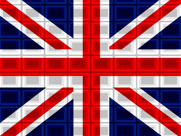 İngiltere, Büyük Britanya Birleşik Krallığı ve no ulusal bayrak — Stok fotoğraf
