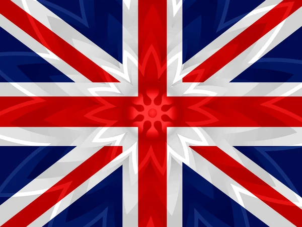 National flag of UK , the United Kingdom of Great Britain and No — Stock Photo, Image