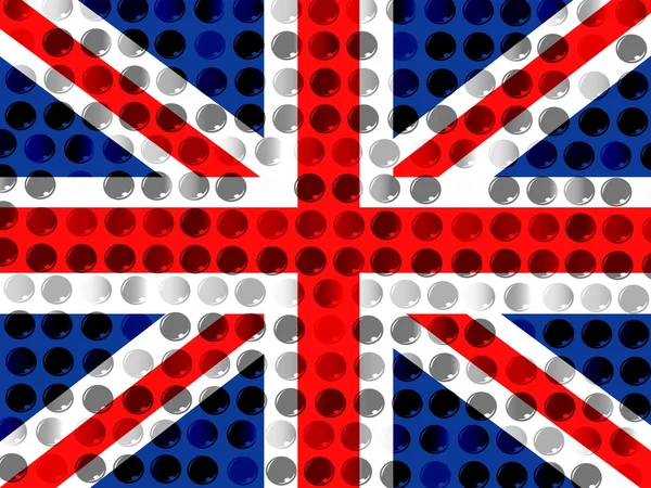 National flag of UK , the United Kingdom of Great Britain and No — Stock Photo, Image