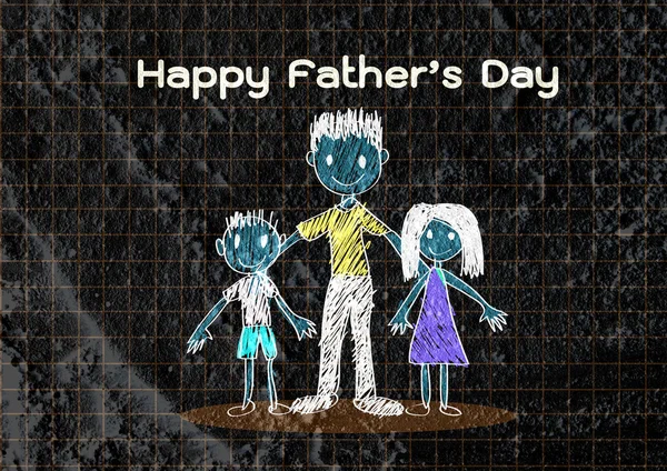 Happy Den otců na Cement zdi textury pozadí — Stock fotografie