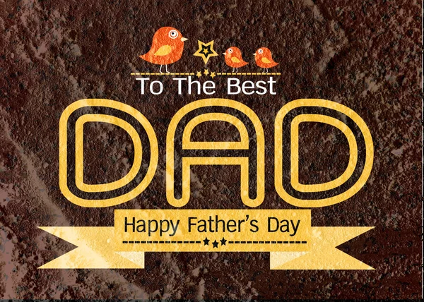 Happy Father's Day card  on Cement wall texture background — Stock Photo, Image