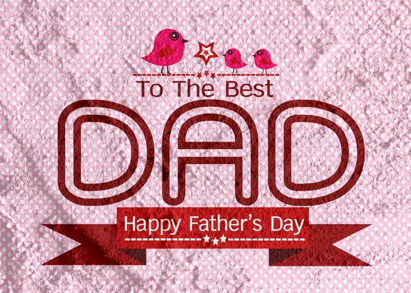 Happy Father 's Day card on Cement wall texture background — стоковое фото