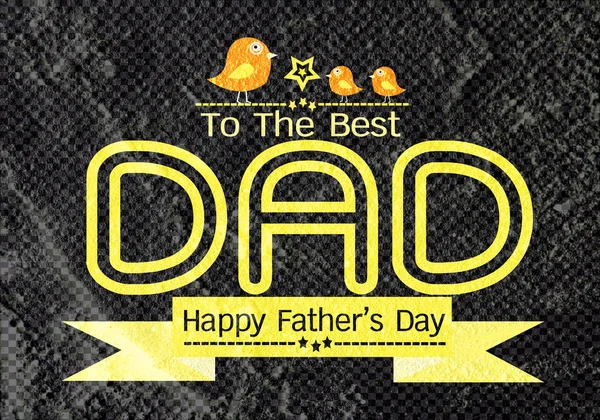 Happy Father's Day card  on Cement wall texture background — Stock Photo, Image