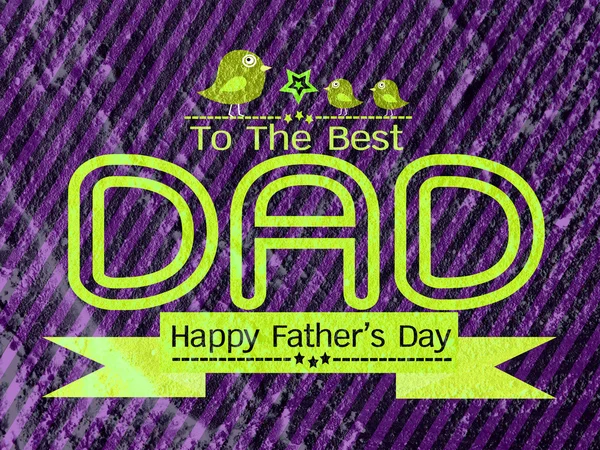 Happy Father's Day card  on Cement wall texture background — Stock Photo, Image