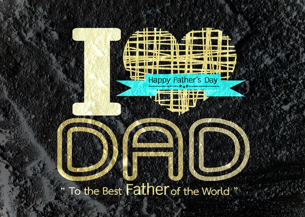 Happy Father's Day card on Cement wall texture background — Stock Photo, Image