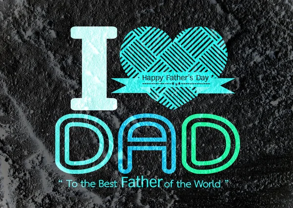 Happy Father's Day kaart op Cement muur textuur achtergrond — Stockfoto