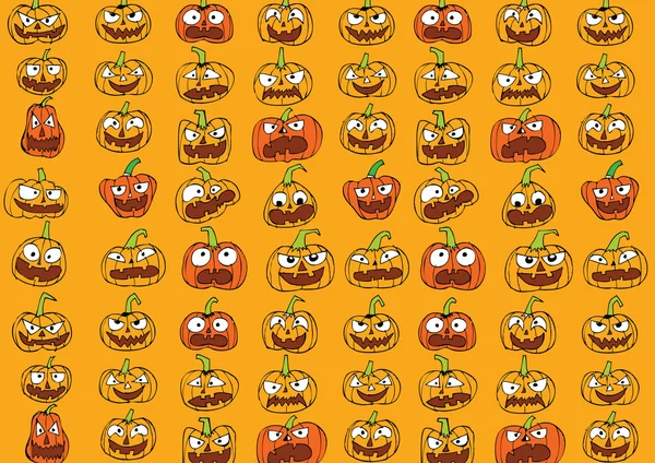 Cartão de Halloween com abóbora —  Vetores de Stock