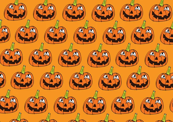 Halloween pompoen achtergrond — Stockvector