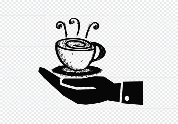 Taza de café de mano — Archivo Imágenes Vectoriales