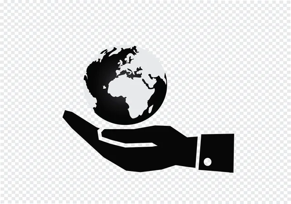 Main tenant globe mondial — Image vectorielle