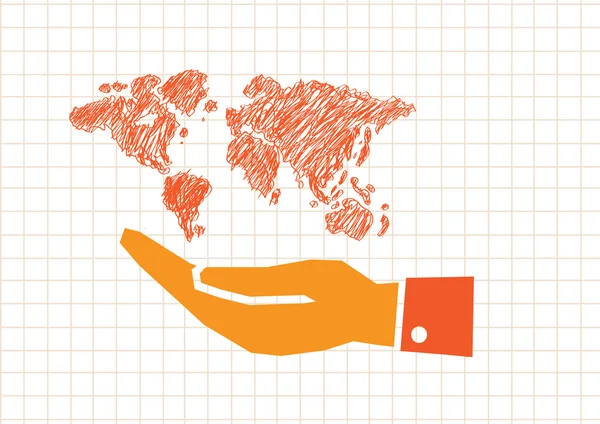 El dünya harita tutarak