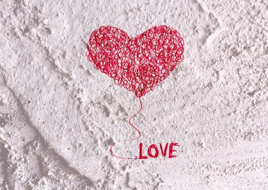 Sevgililer Günü tasarımı için sevgi ve kalpler