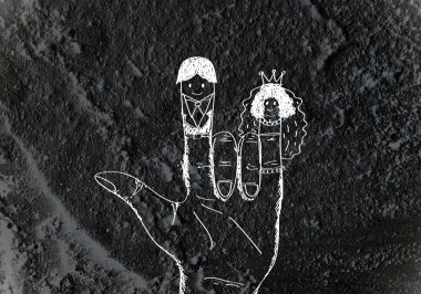 Düğün çift kukla bebek