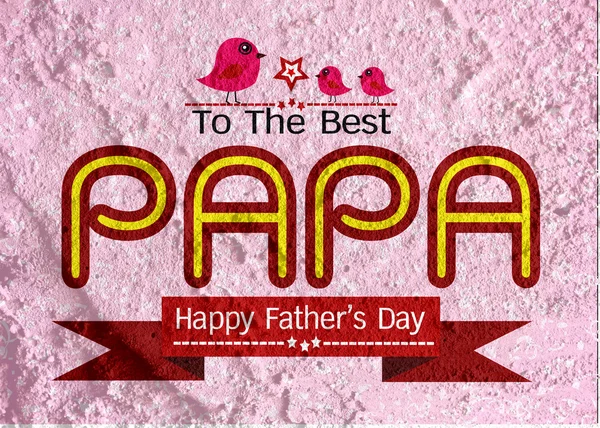 Mutlu Babalar günü kartı, çimento duvar doku backg üzerinde baba seviyorum — Stok fotoğraf